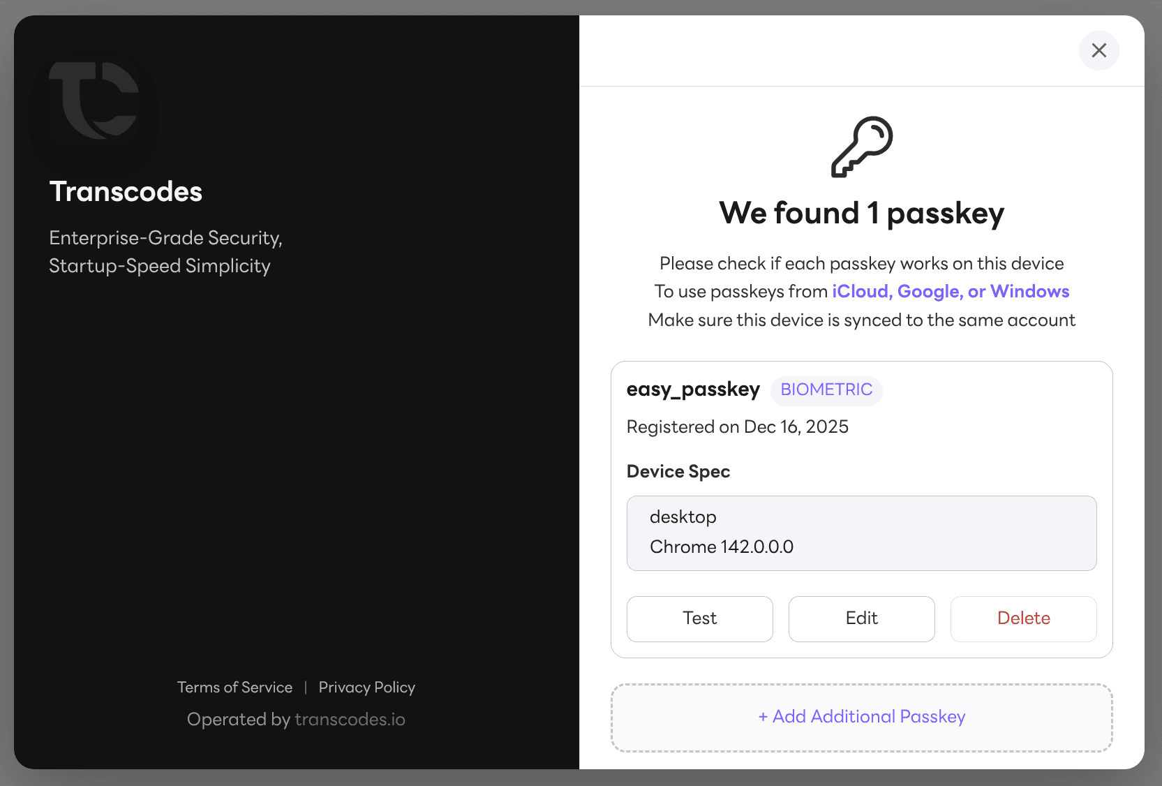 Auth Modal with Legal Links